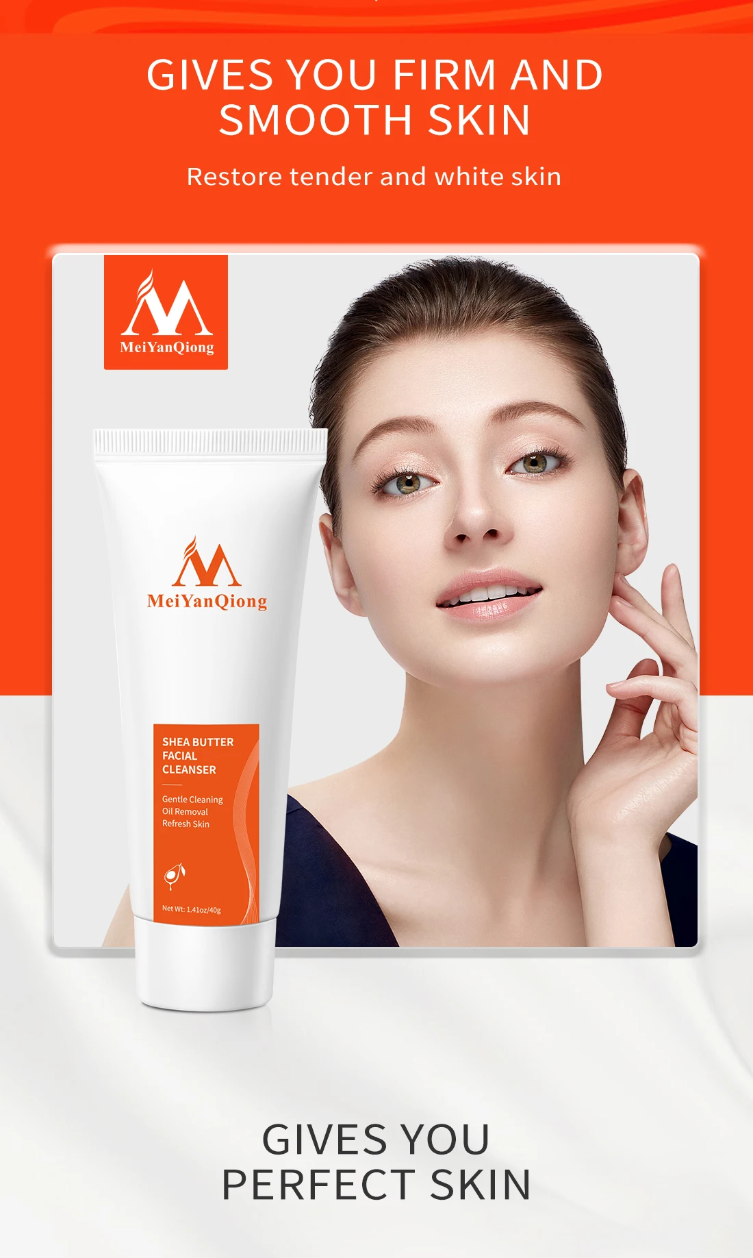 Description Picture 6 of itemShea Butter Nourishing Repair Facial Cleanser Skin Care Whitening Anti-Aging Gentle Cleansing Skin Clean And Soothing Face Care