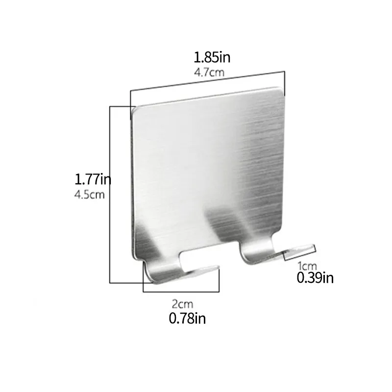 Self Adhesive Hook 4pcs Stainless Steel Hooks