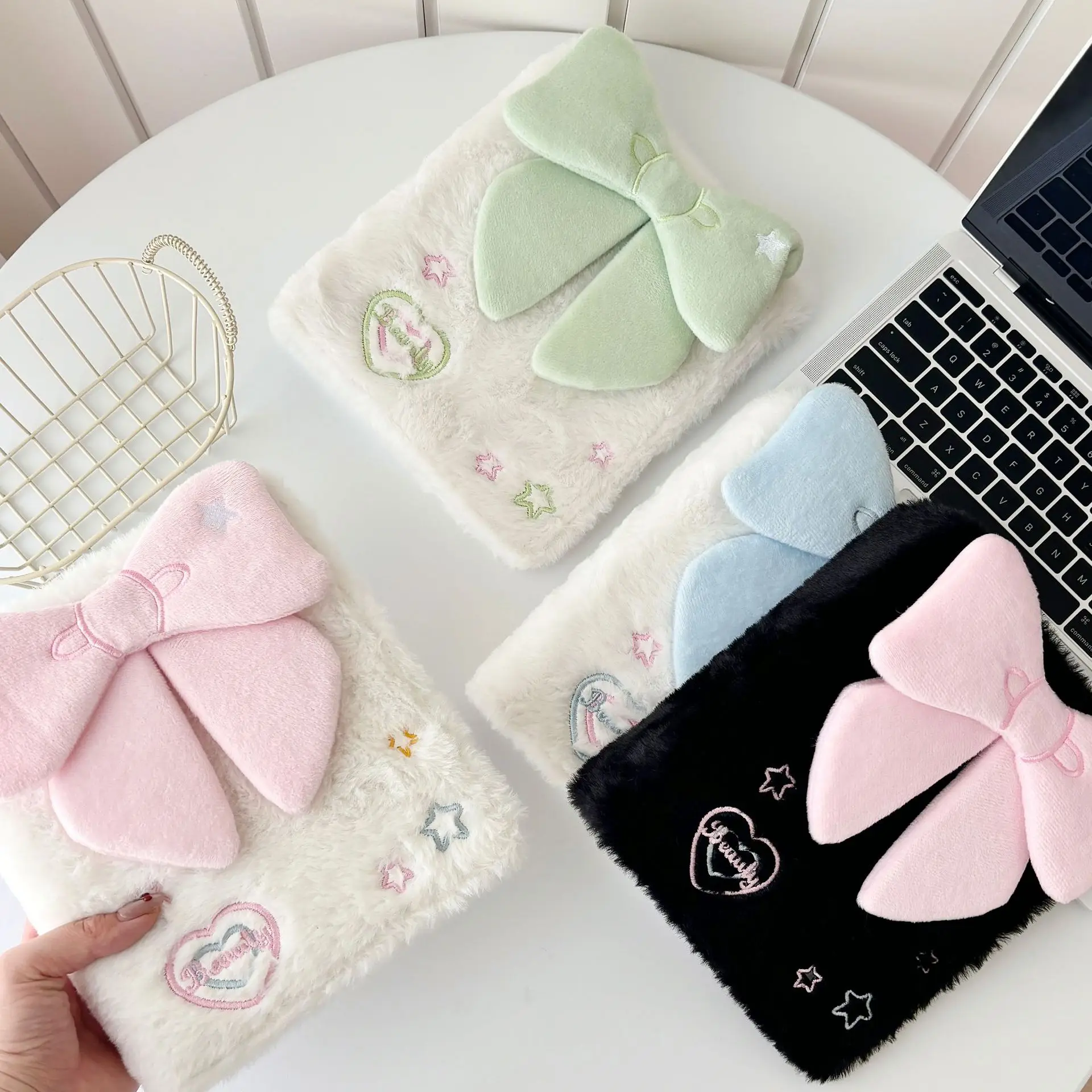 Cute Plush Photocard Binder Sleeves Book Photocard Holder A6 Binder 6 Ring Photocard Album for Photo Card Collector Book 5