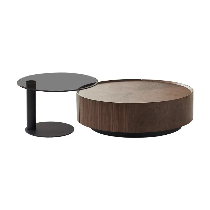Walnut Round Coffee Table 5