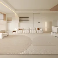 Large Area Carpets for Living Room Fluffy Soft Lounge Floor Mat Thick Anti-slip Study Rug Cream Style Bedroom Plush Decor Carpet 2