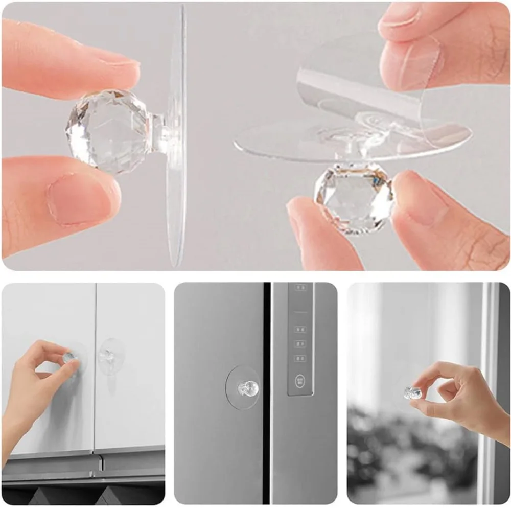 Self-Adhesive Stick-On Handles for Doors, Cabinets, and Drawers