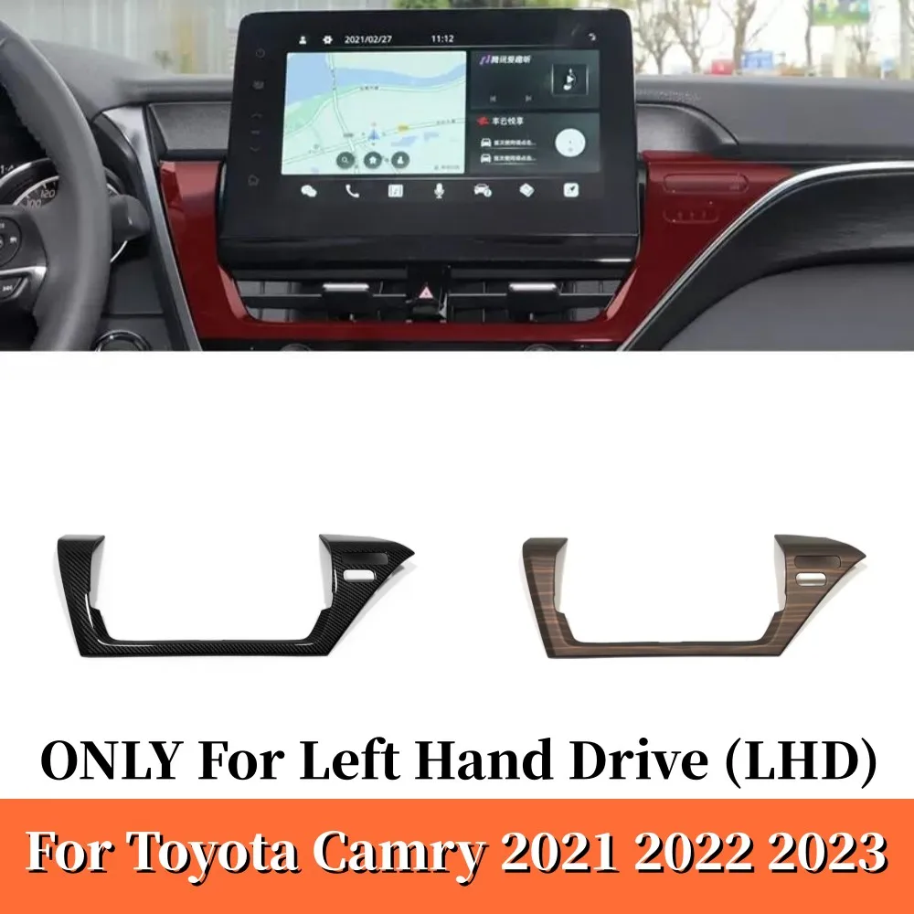 

For Toyota Camry 2021 2022 2023 ABS Carbon Fiber Center Console Air Condition AC Vent Outlet Cover Trim Car Styling Accessories