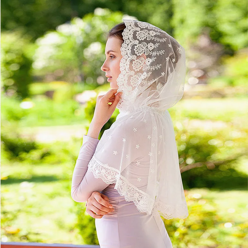 Kanten Kapelsluier & Mantilla Sjaal - Elegante Hoofdbedekking Voor Vrouwen