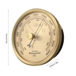 Deluxe Wall - Mounted Automatic Weather Forecast Station with Barometer and Thermometer (Yellow)