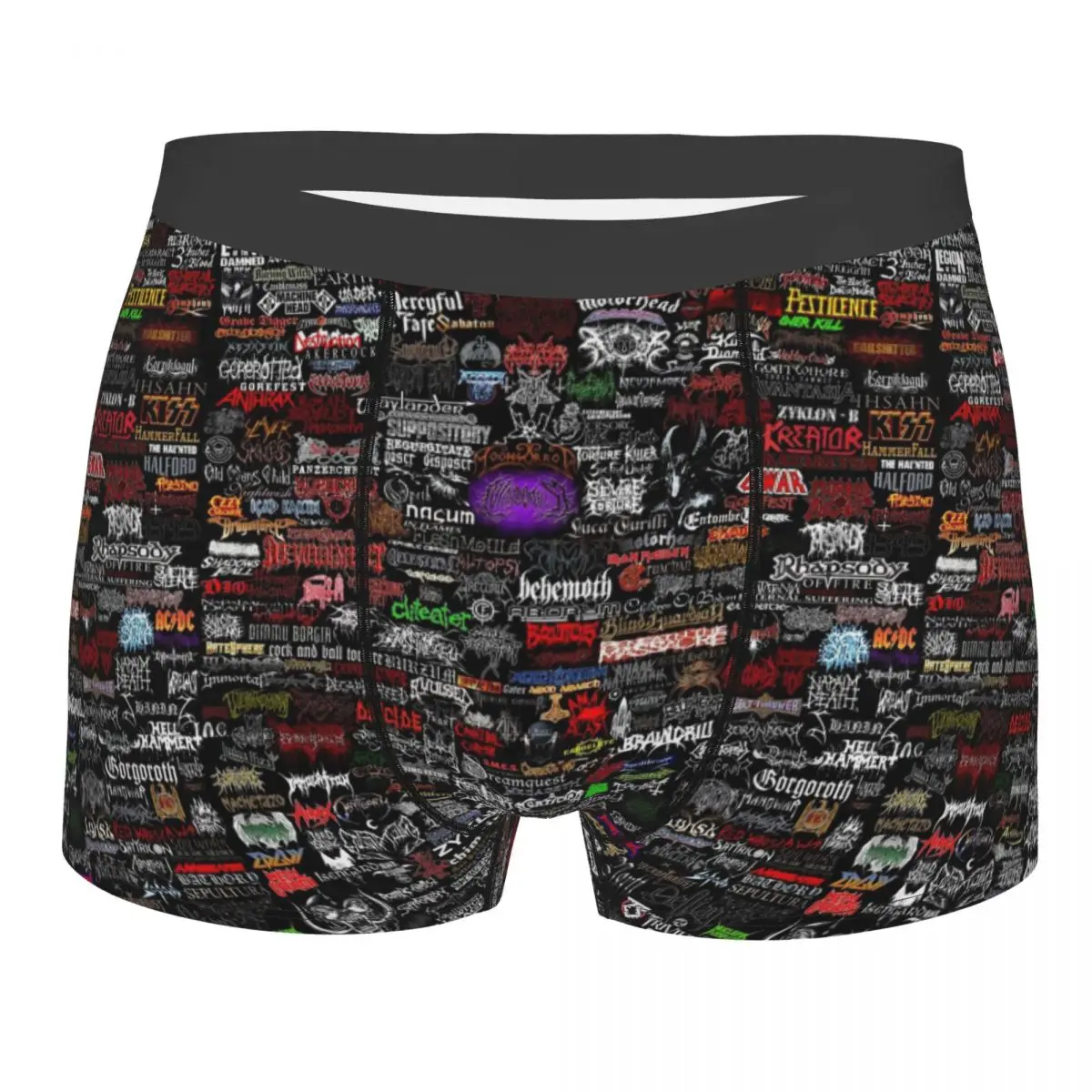 Metal Bands Logos Metal Band Logos Men's Boxer Briefs Highly Breathable Underpants High Quality Print Shorts Gift Idea