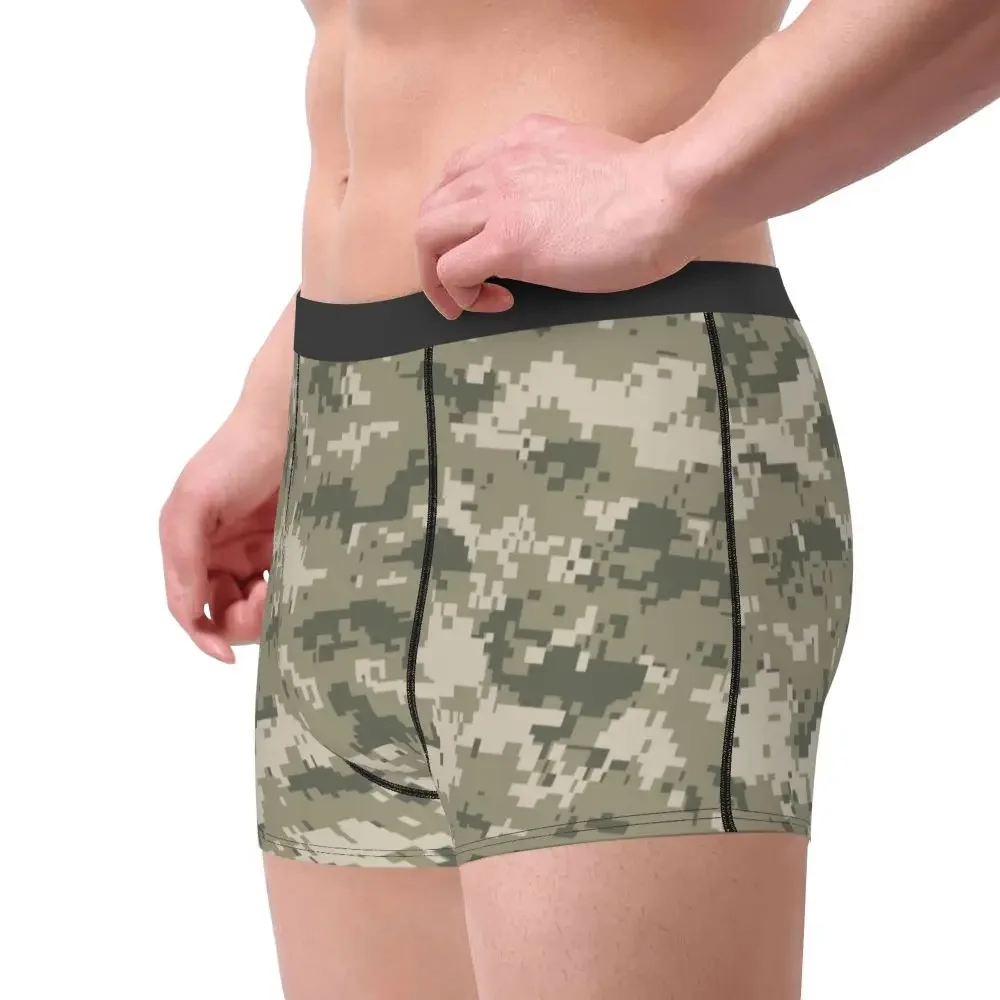 Men's Camouflage Camo Boxer Briefs Shorts Panties Soft Underwear Homme Funny Underpants