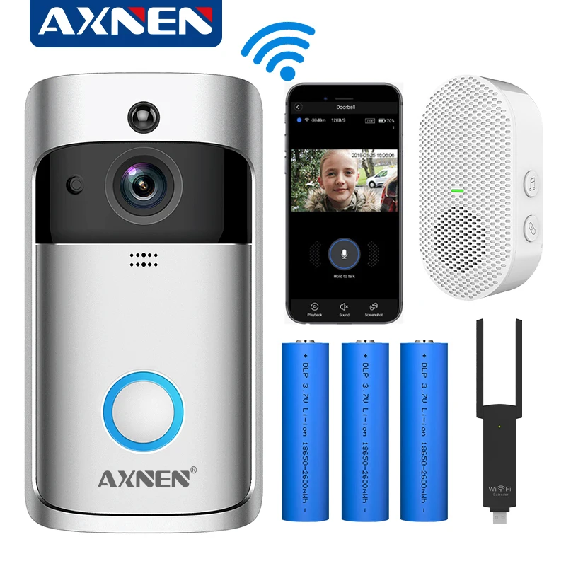 Smart Wireless WiFi Klingel HD Video Telefon Tür INTERCOM Sicherheit Kamera Klingel