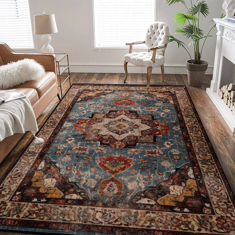 Persian Ethnic Style Carpet for Living Room Home Decoration Retro America Lounge Rugs Soft Bedroom Non-slip Bedside Mats 200x300 3