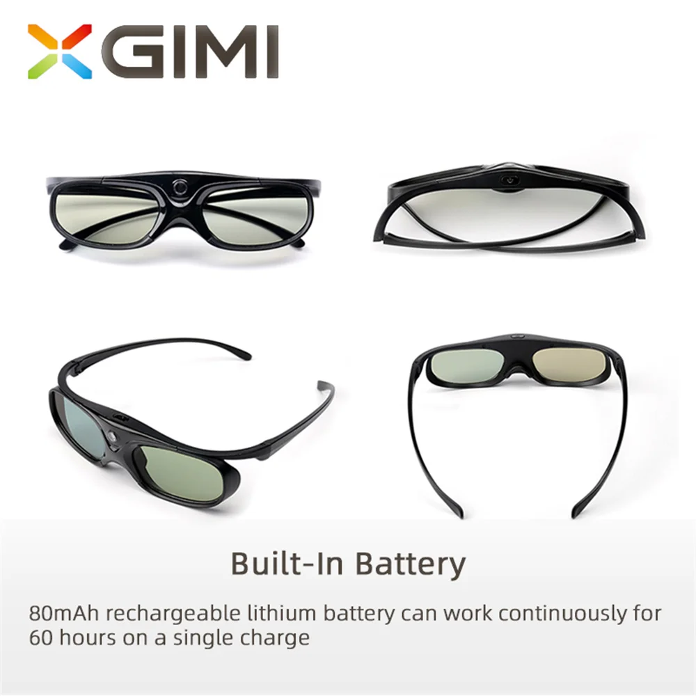 3D Glasses XGIMI Active Shutter 3D Glasses Virtual Reality Glass for XGIMI H6/HORIZON Pro Projectors for Epson Projector Changhong M4000