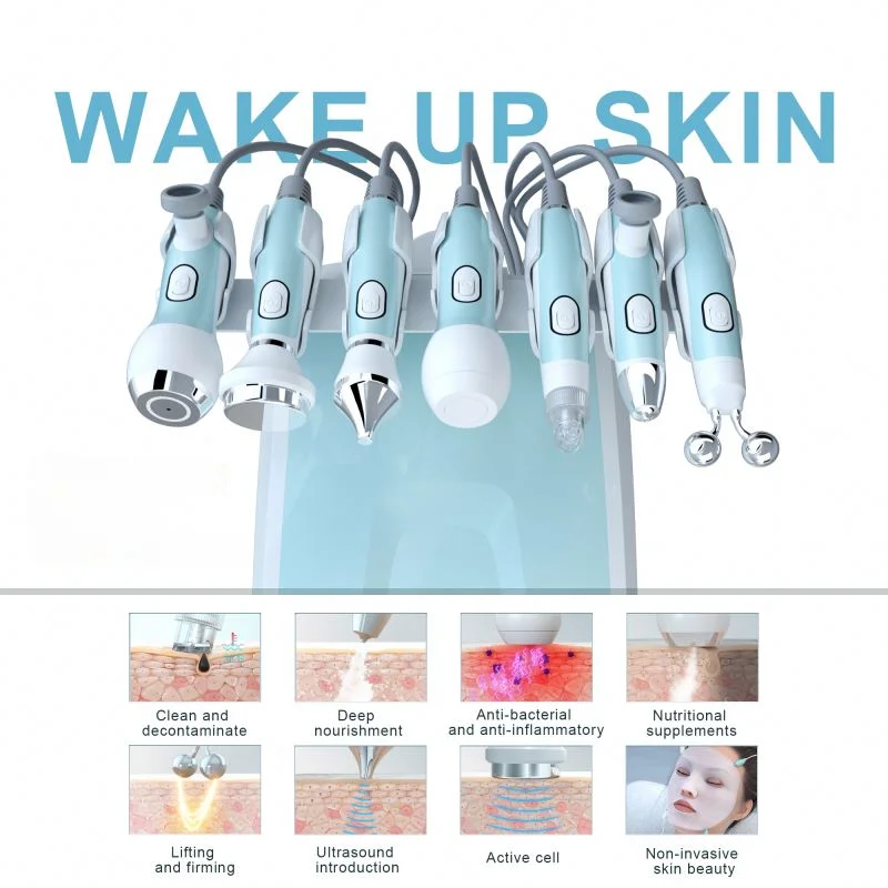 8 in 1 Facial Hydro Cleaning Device Microdermabrasion Aqua Skin Lifting Oxygen Peeling Portable for Beauty Salon