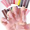 DIY Gel Nail Stickers Cured-free Long-Lasting Solid Color Nail Strips Patch Slider Sticker Full Cover Decal Nail Manicure Patch 1
