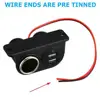 USB Ports Socket DC 5V 3.1A Dual USB Built-In Car Camper Adapter Cigarette Lighter Multi Plug Charger Port Socket Car Accessory 6