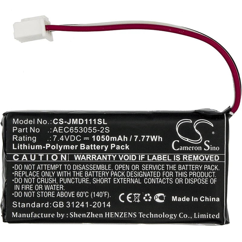 

Cameron Sino 1050mAh Speaker Battery AEC653055-2S for JBL Flip, Flip 1, Please check the place of wires and different connector
