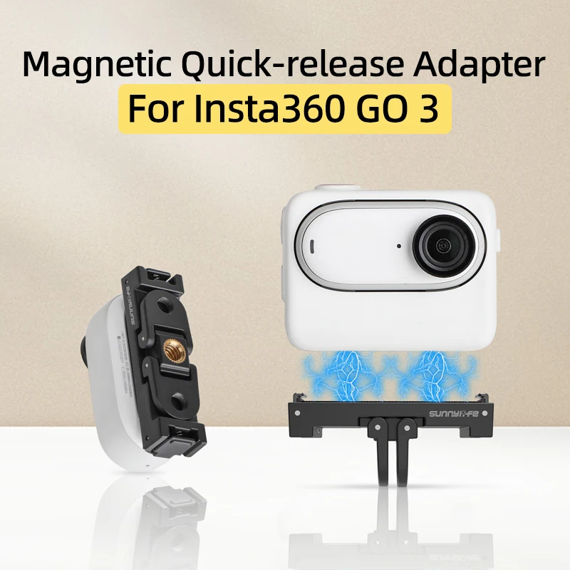 

For Insta360 GO 3 Thumb Sports Camera Magnetic Quick-release Adapter Holder Action Camera Extension Mounting Bracket Accessories