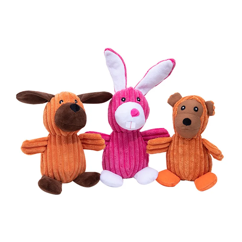 

Cute Cartoon Animal Shaped Plush Pets Toys for Small Large Dogs Funny Interactive Squeaky Chew Molar Puppy Toy Accessories