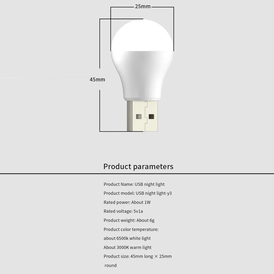 USB Plug Lamp Computer Mobile Power Charging USB Small Book Lamps LED Eye Protection Reading Light Small Round Light Night Light images - 6