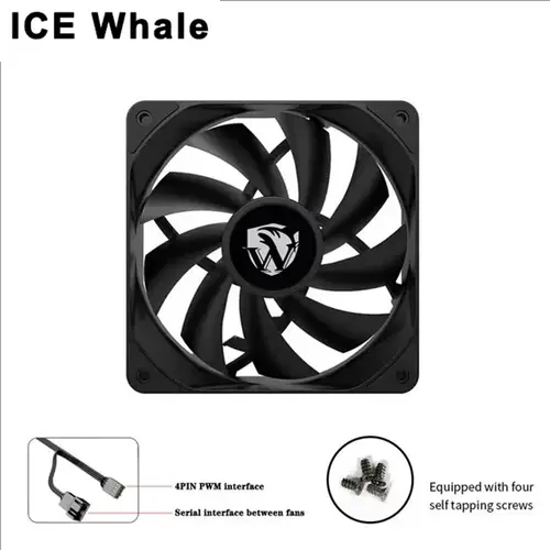 ICE Whale IW-12025 120mm Cooling Fan 4Pin PWM Temperature Control 2000RPM High Air Volume Mute CPU Cooler Radiators PC Case Fan - Image 3