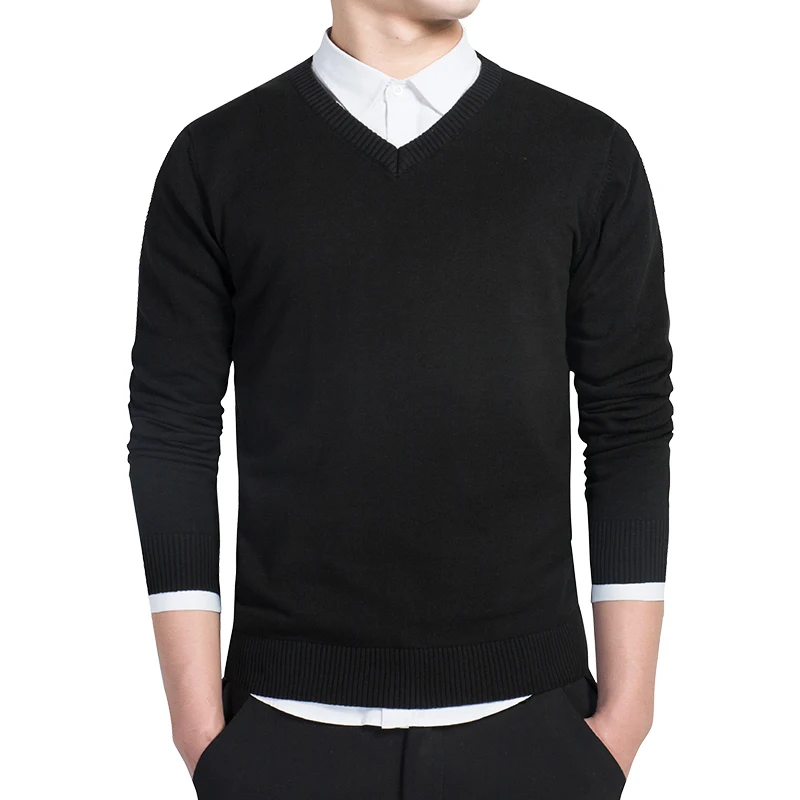 Kenntrice Men Pullover Warm V-neck 