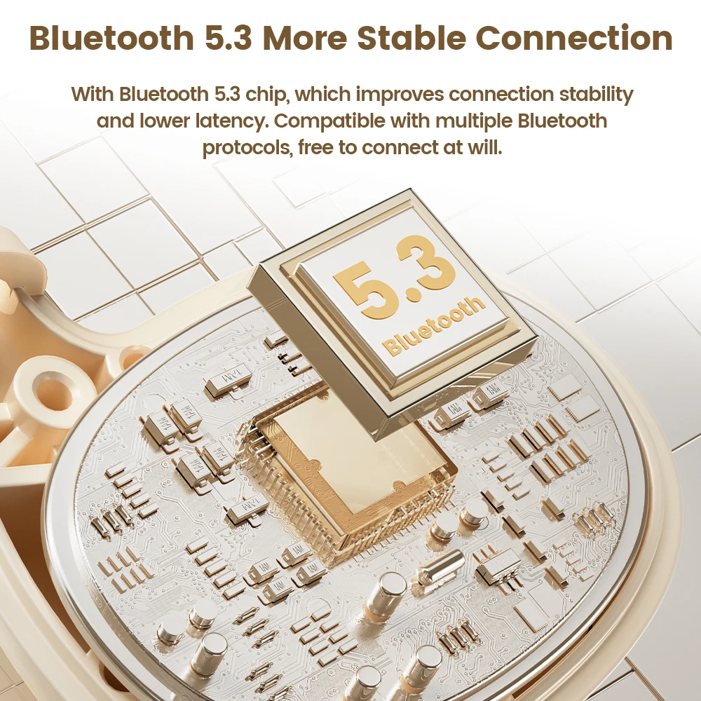 Toocki Air Conduction Headphones Bluetooth 5.3 Ear Hook Sport Earphones Touch Control With Microphone Playback modulation 4