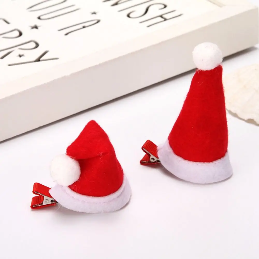 Elk Ears Cloth Snowflake Santa Claus Christmas Hat Hairpin Kids Hair Accessories Christmas Hair Clip Korean Style Headwear