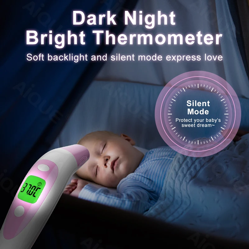 Forehead Thermometer Ear Fast Fever Clinical Thermometers Digital Children Medical Household Non-contact Frontal Thermometer Febril For Body 3 color