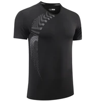 Men Quick Dry Shirts O Neck Fashion Print Nylon Fitness Training Breathable Short Sleeves Summer Running Causal Workout Tees 1