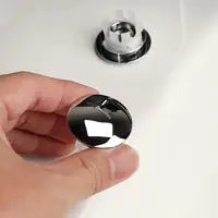 Round Sink Overflow Covers Copper double layer Wash Basin Overflow Ring Plug Replacement Sink Hole Cover Kitchen Bathroom 1