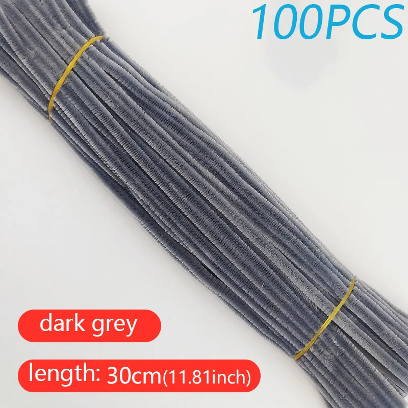 100PCS Vibrant DIY Twisted Wool Craft Sticks for Creative Art Projects