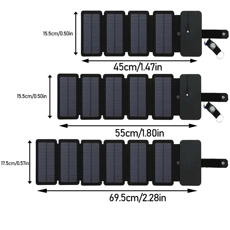 Portable Solar Panel 5V 1A USB Output For Outdoor Camping