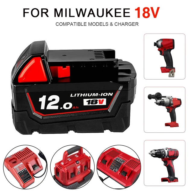 18V For Milwaukee M18 Battery M18B6 XC 9.0 Ah Li-Ion 48-11-1860 48-11-1852  Or Charger 48-11-1850 48-11-1840 Cordless Power Tools AliExpress