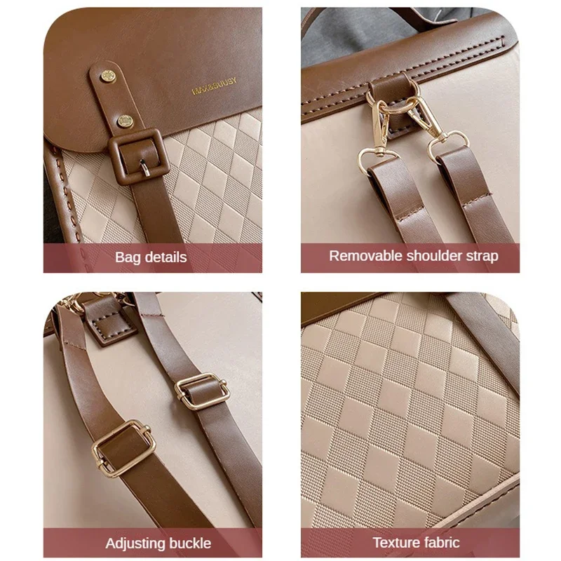 Retro Hand-Woven Bag Handmade Stitching DIY Shoulder Strap Bag Kit Making Kit  Hand sewing pocket Craft Backpack Bag for Women