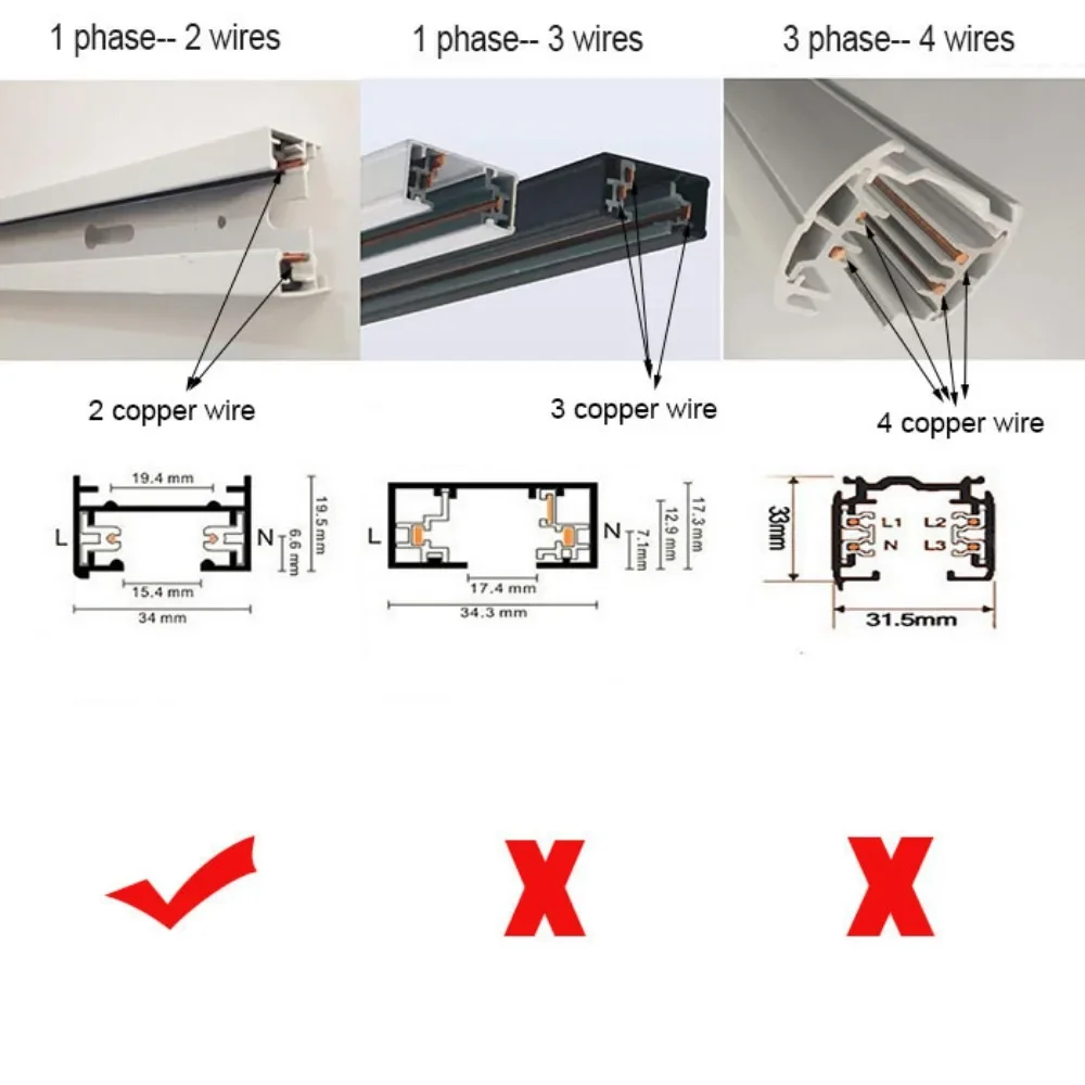 E27 Track Spotlight Modern and Simple Personality Restaurant Clothing Shop Ceiling Light Second Line Slide Light 360 ° 4