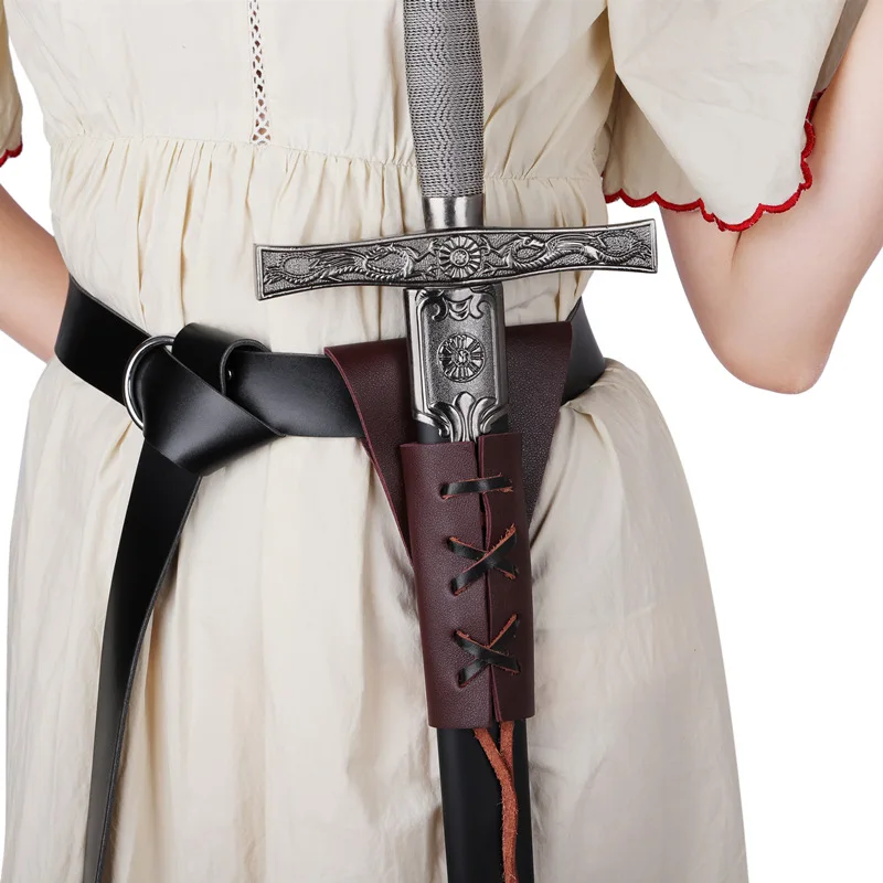 

Medieval Sword Belt Waist Sheath Scabbard Frog Holder Rapier Ring Belt Strap Holster Knight Cosplay Battle Weapon Costume