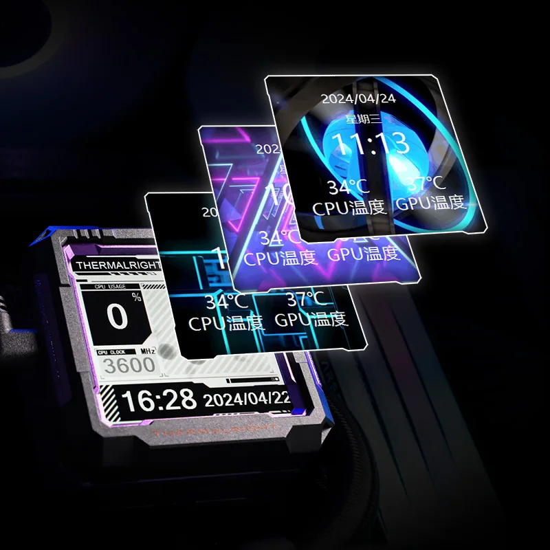 Refrigerador Líquido AIO TR FW PRO 360 Negro Para PC - Pantalla LCD Extraíble, Compatible Con AM5 E Intel 1700/1851, Radiador De 360 Mm