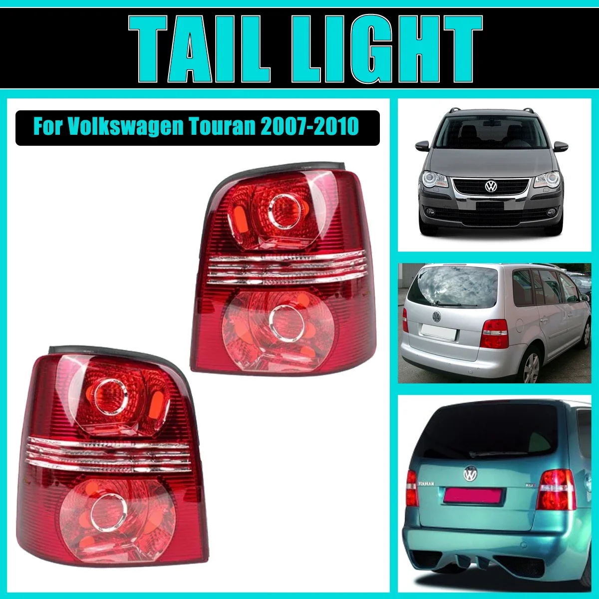 

Tail Light Assembly For Volkswagen VW Touran 2007-2010 2008 2009 Rear lamp Taillights Brake Bumper Stop Fog Car Accessories Pair