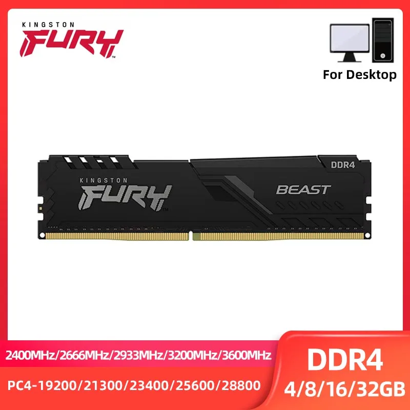 16gb Fury Ddr4 Xmp At 2933mhz Dual Channel Hyperx Fury Ddr4 Xmp