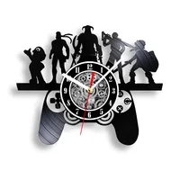 Video Game Controller Retro Vinyl Record Wall Clock for Boys Room Gamer Home Decor Timekeeper Gaming Artwork Silent Quartz Clock 1