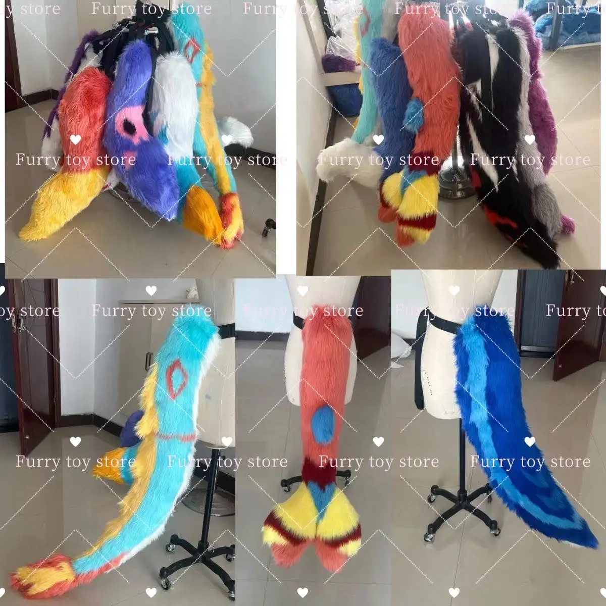Furry Tail Fursuit Kigurumi Animal Cute Cosplay Costume Furry Suit Accessories Deer Hare Sheeptail Cartoon cosplay costumes
