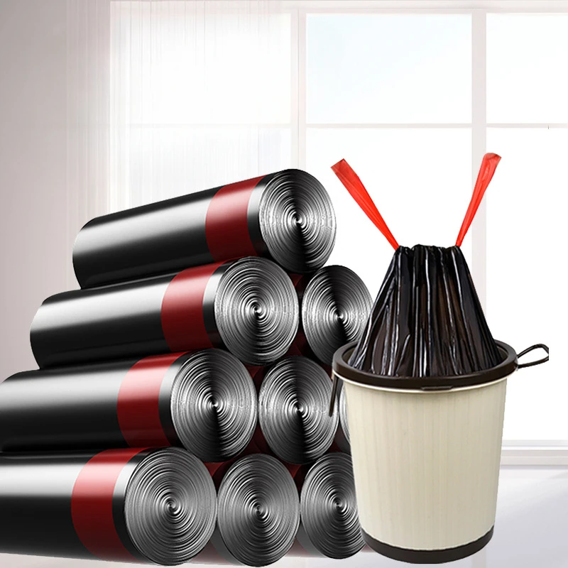 

1Roll Handheld Closed Thicken Trash Bags Household Disposable Trash Pouch Kitchen Cleaning Waste Bag Waterproof Storage