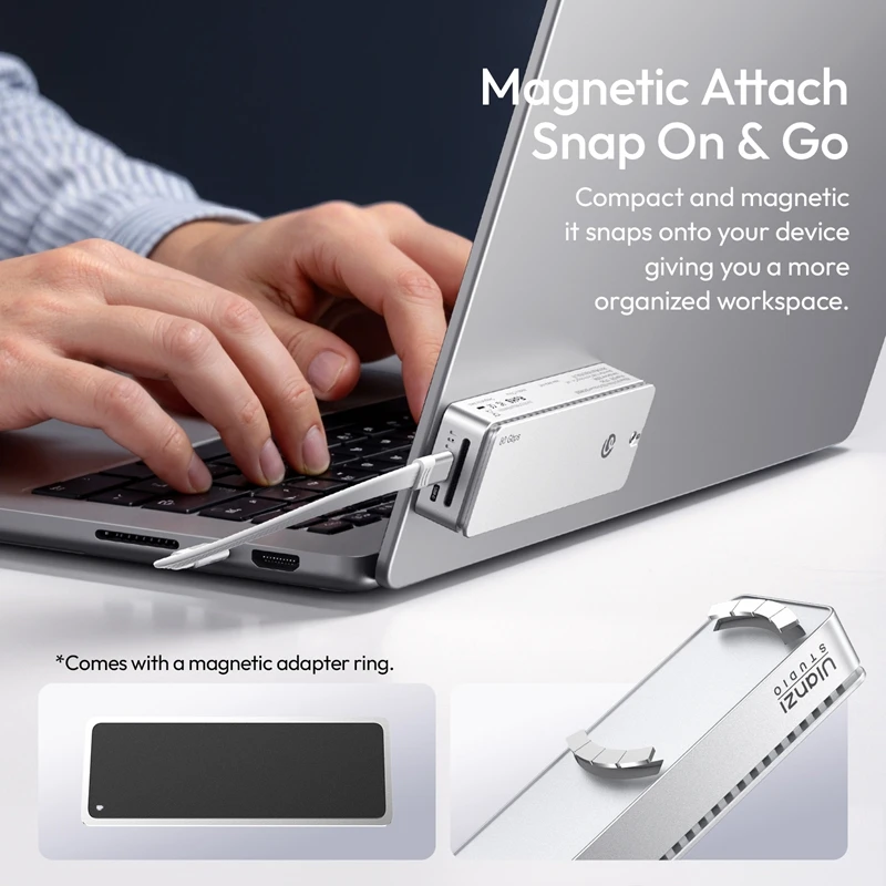 Ulanzi DT580 80Gbps M.2 NVMe SSD Enclosure for Windows/macos Systems Magnetic Attach Smart Circuit Protection For Data Engineers - Ảnh 5