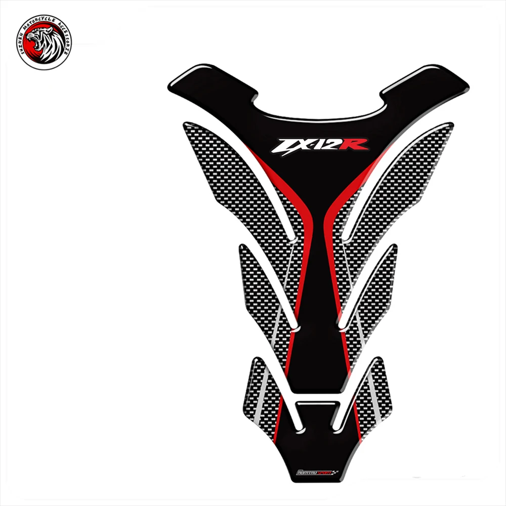 

3D Motorcycle Tank Pad Protector Decal Stickers for Kawasaki NINJA ZX12R ZX-12R Tank