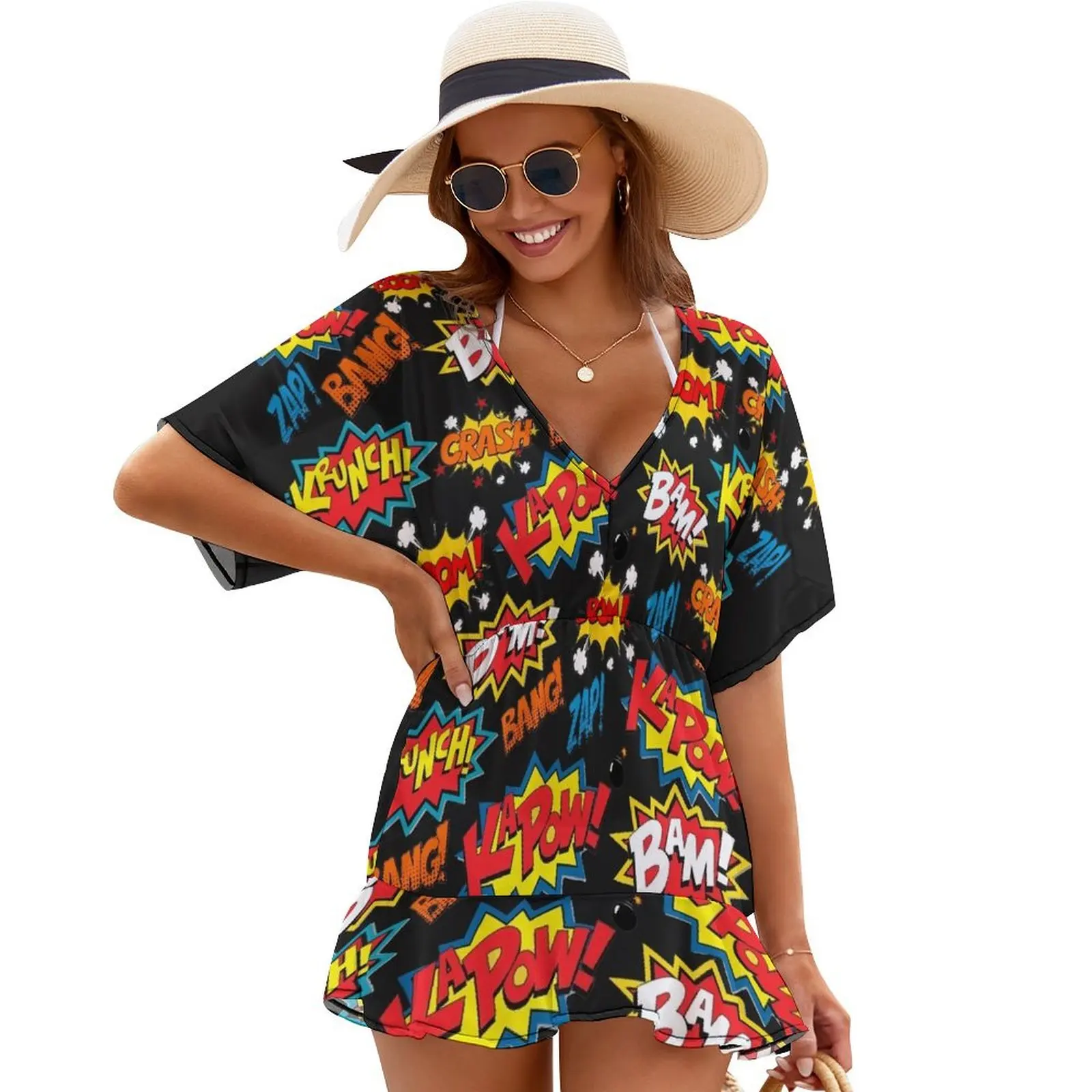 

Comic Book Explosion Cover Ups women's evening dresses ceremony dresses