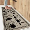 Creative Tableware Printed Kitchen Rug Bedroom Hallway Living Room Long Strip Carpet Anti-slip Decorative Soft Floor Mat 2