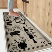 Creative Tableware Printed Kitchen Rug Bedroom Hallway Living Room Long Strip Carpet Anti-slip Decorative Soft Floor Mat 2