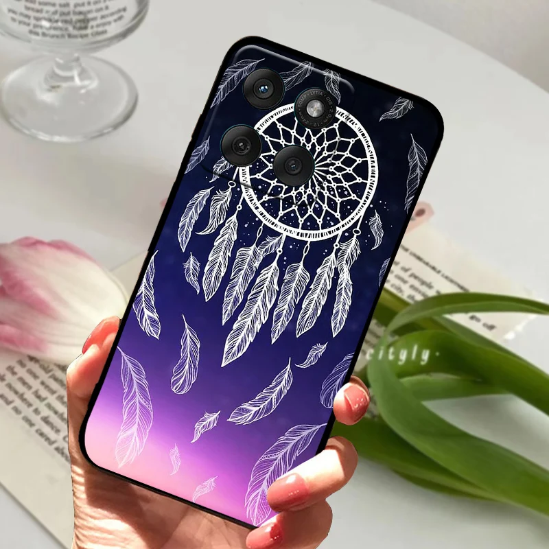 Sleek Black TPU Silicone Phone Case - Fashionable Edge Series Back Cover