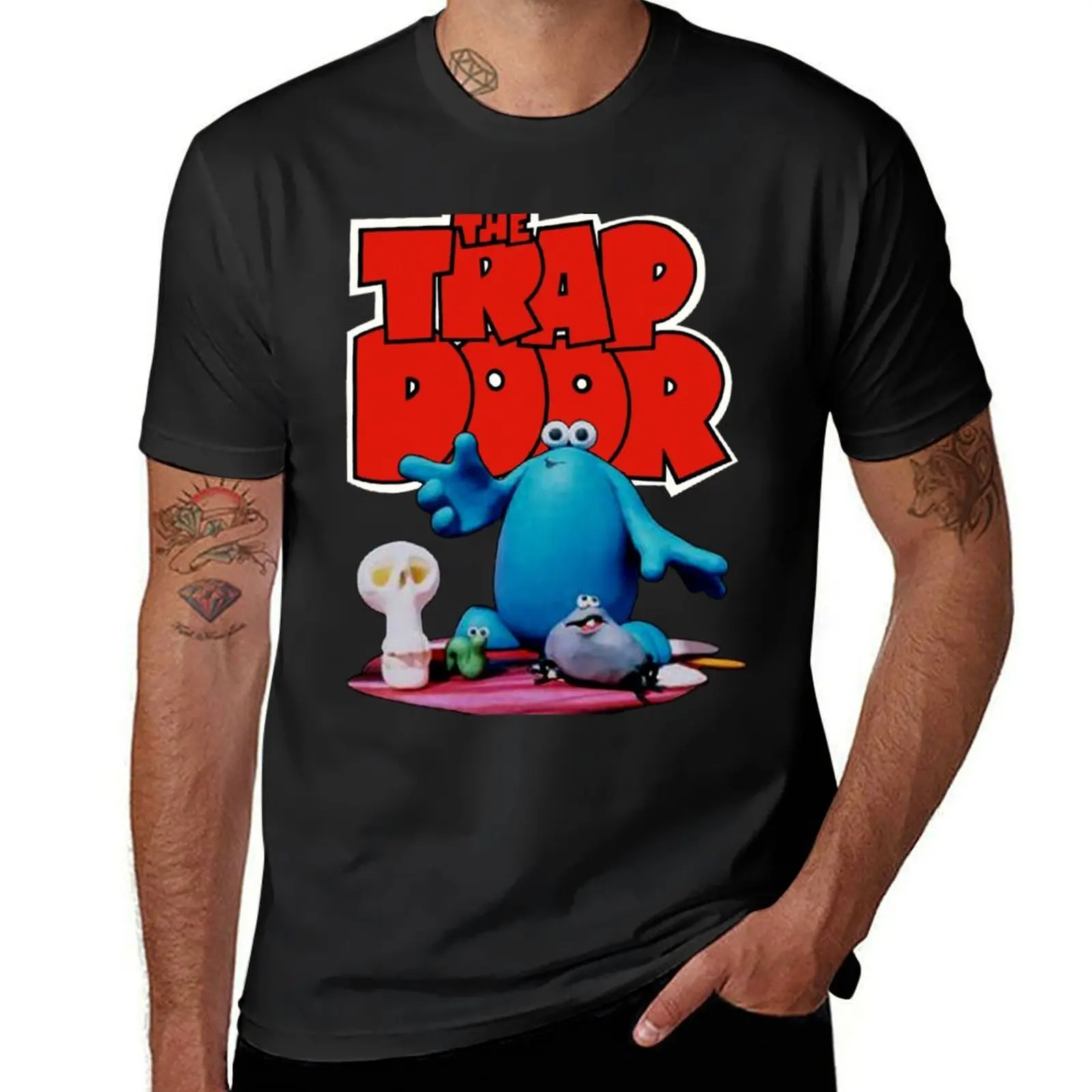 

The Trap Door (Transparent) T-Shirt plus sizes blacks korean fashion mens t shirt graphic