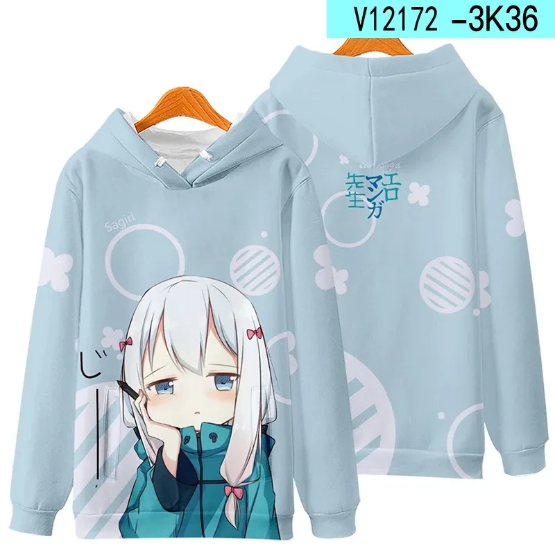 Japan Anime Eromanga Sensei 3D Print Oversized Women/Men Hoodie Sweatshirt Casual Sportswear Sagiri Izumi Cosplay Costume 2024