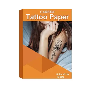 Carta per tatuaggi temporanei stampabile per stampante laser a getto d'inchiostro, decalcomanie per trasferimento di immagini dipinte a mano fai-da-te per carta per tatuaggi personalizzata per il corpo