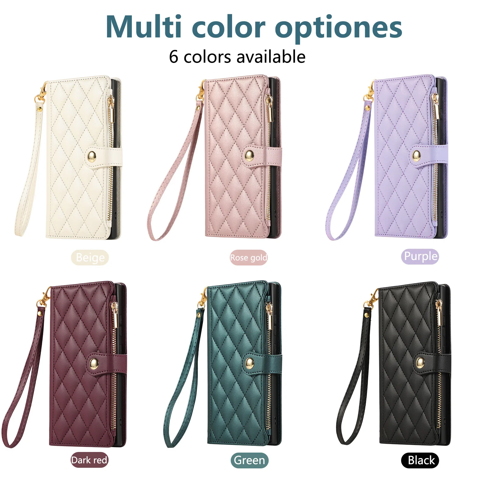 Crossbody Small Floral Print Multi-Color Chain Mobile Phone Leather Case